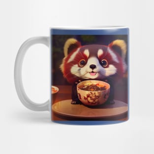 Kawaii Red Panda Eating Ramen Mug